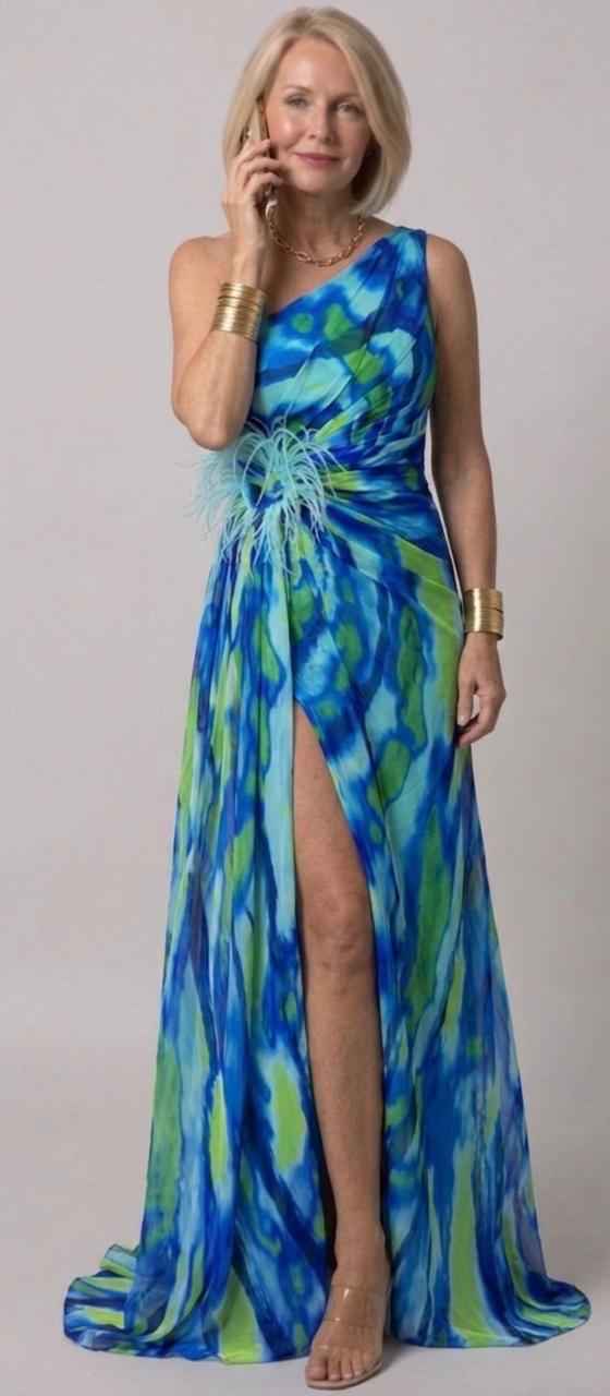 Floor | Vibrant Draped Dress