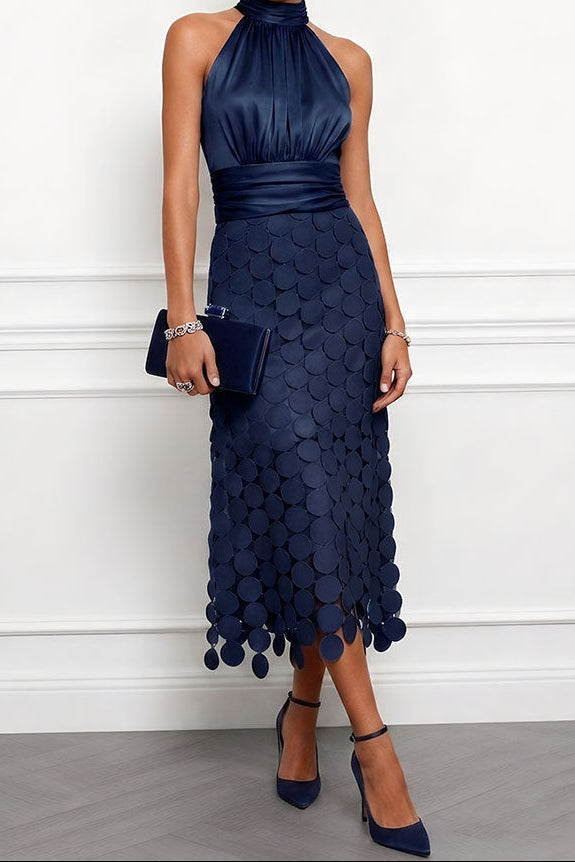 Celine | Robe Midi Élégante pour Cérémonies