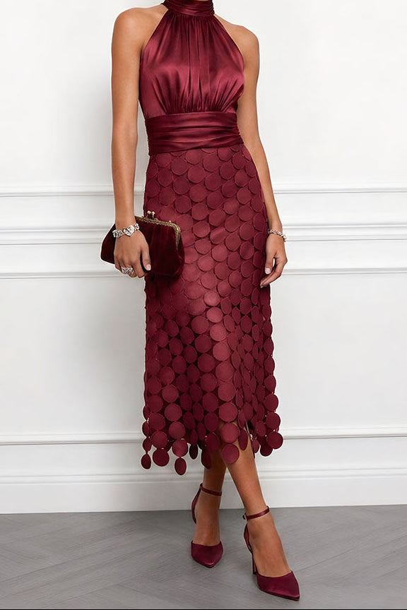 Celine | Robe Midi Élégante pour Cérémonies