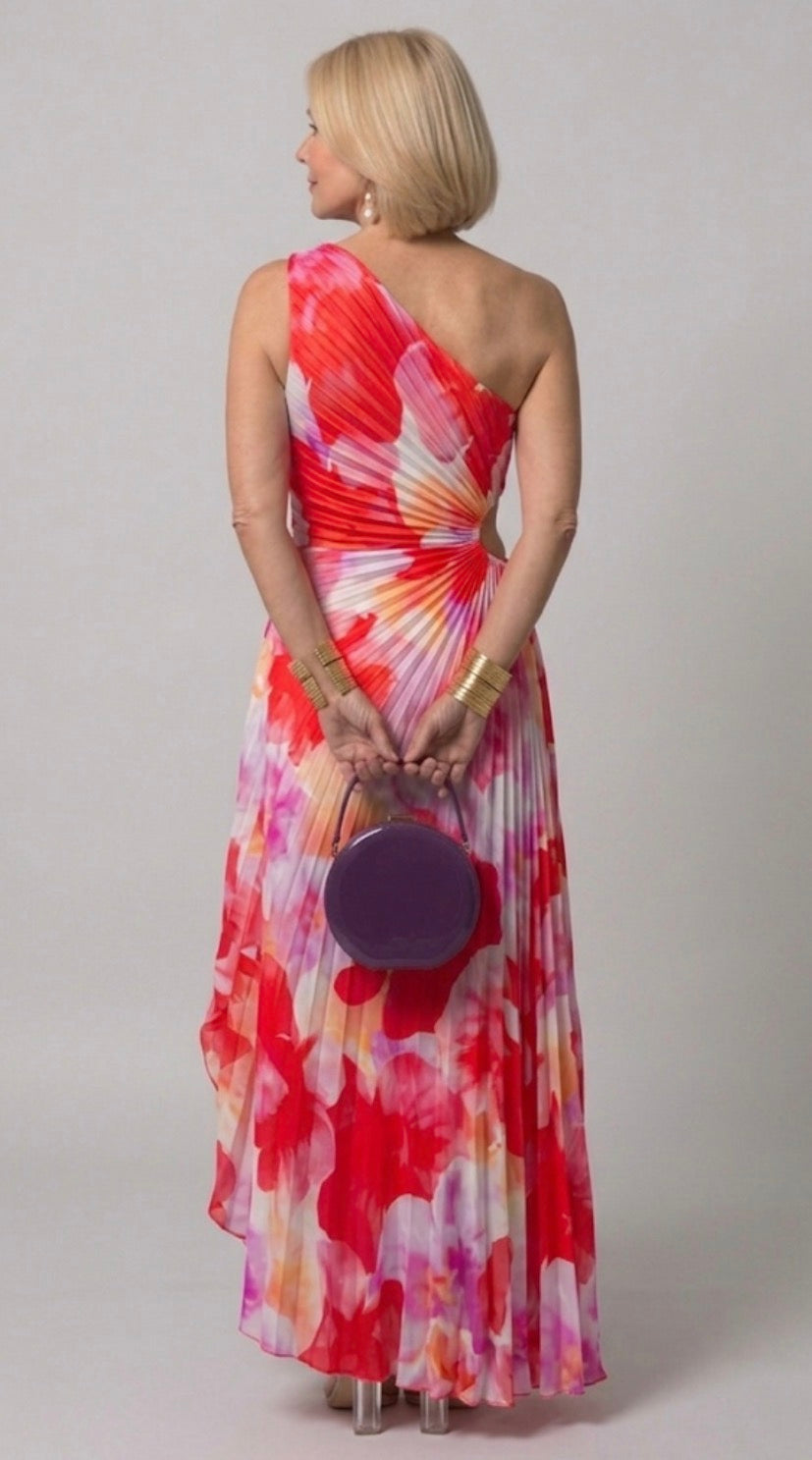 Cato | Pleated One-Shoulder Dress