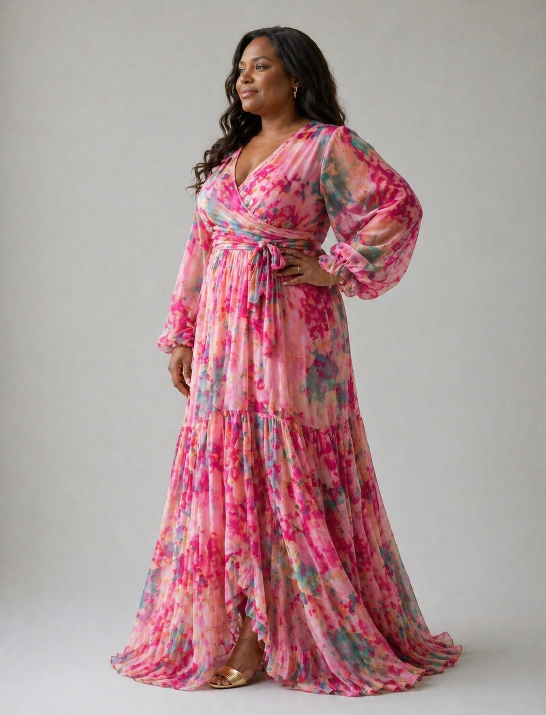 Evie | Wrap Dress with Floral Print