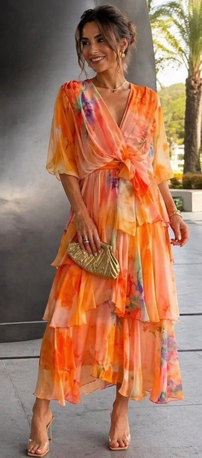 Julliana | Robe d'été à fleurs superposées