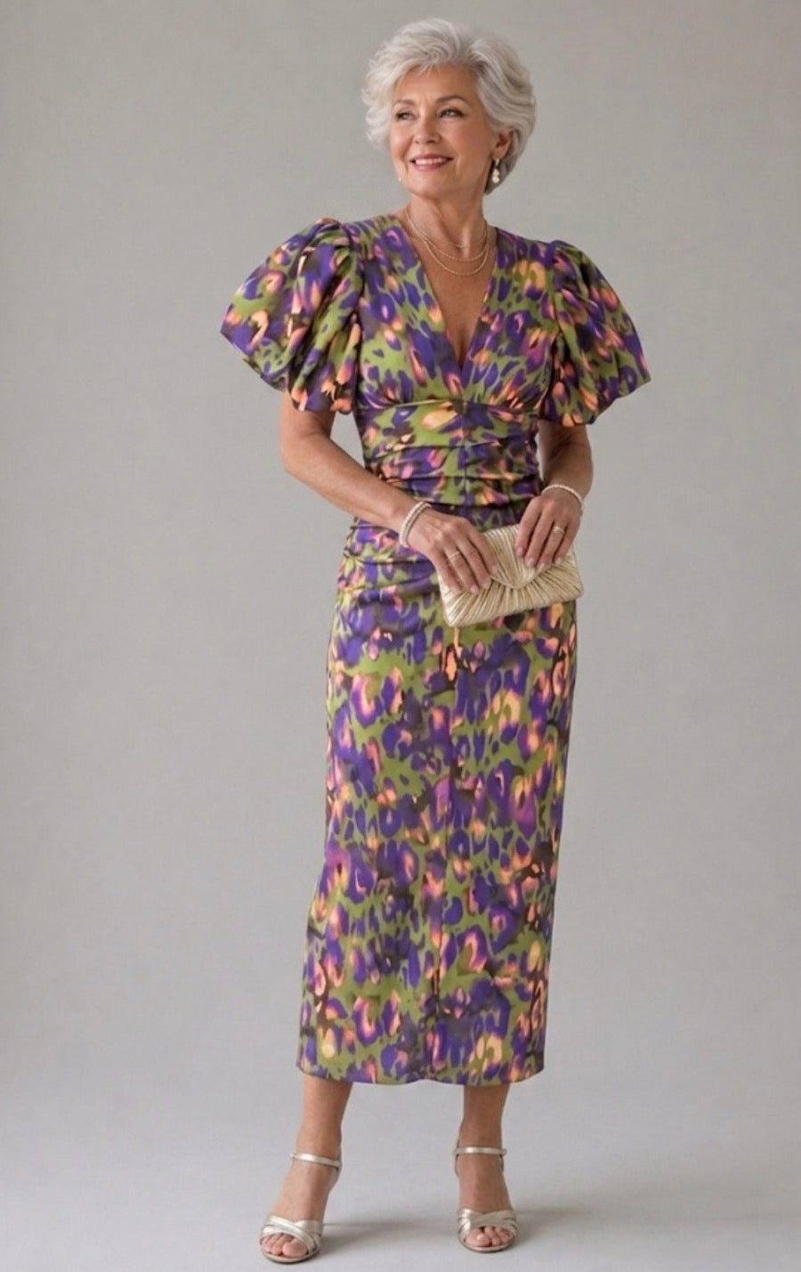 Lemra |Dress with Puff Sleeves