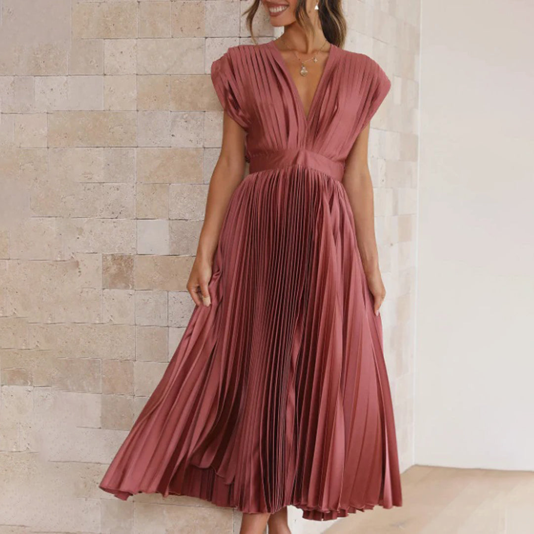 Harmana | Timeless Pleated Midi Dress