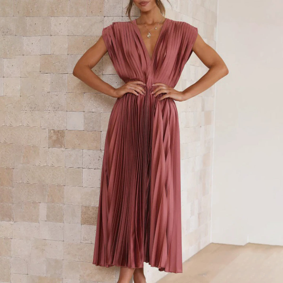 Harmana | Timeless Pleated Midi Dress