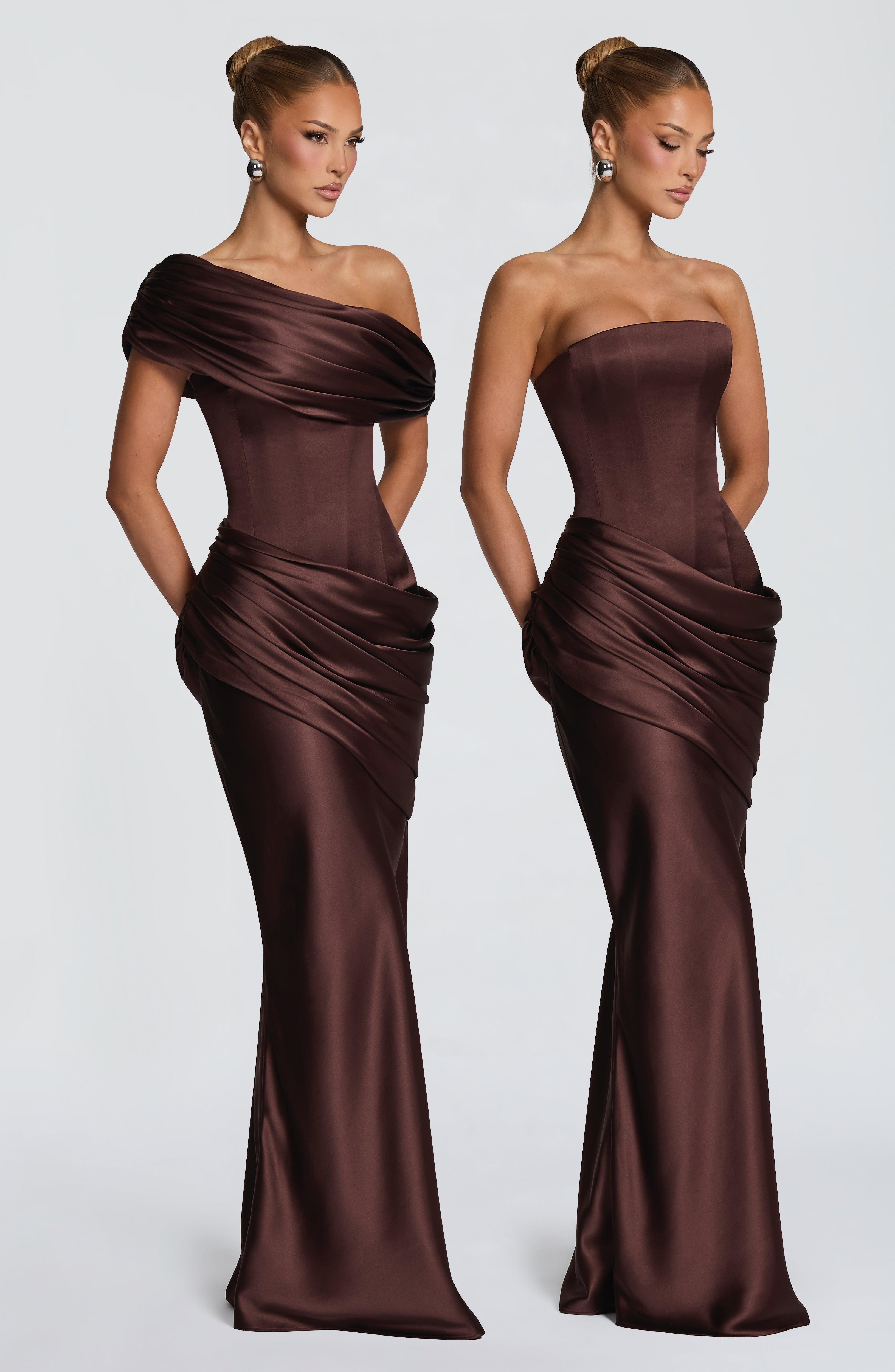 Vela Maxi Dress - Plum Brown