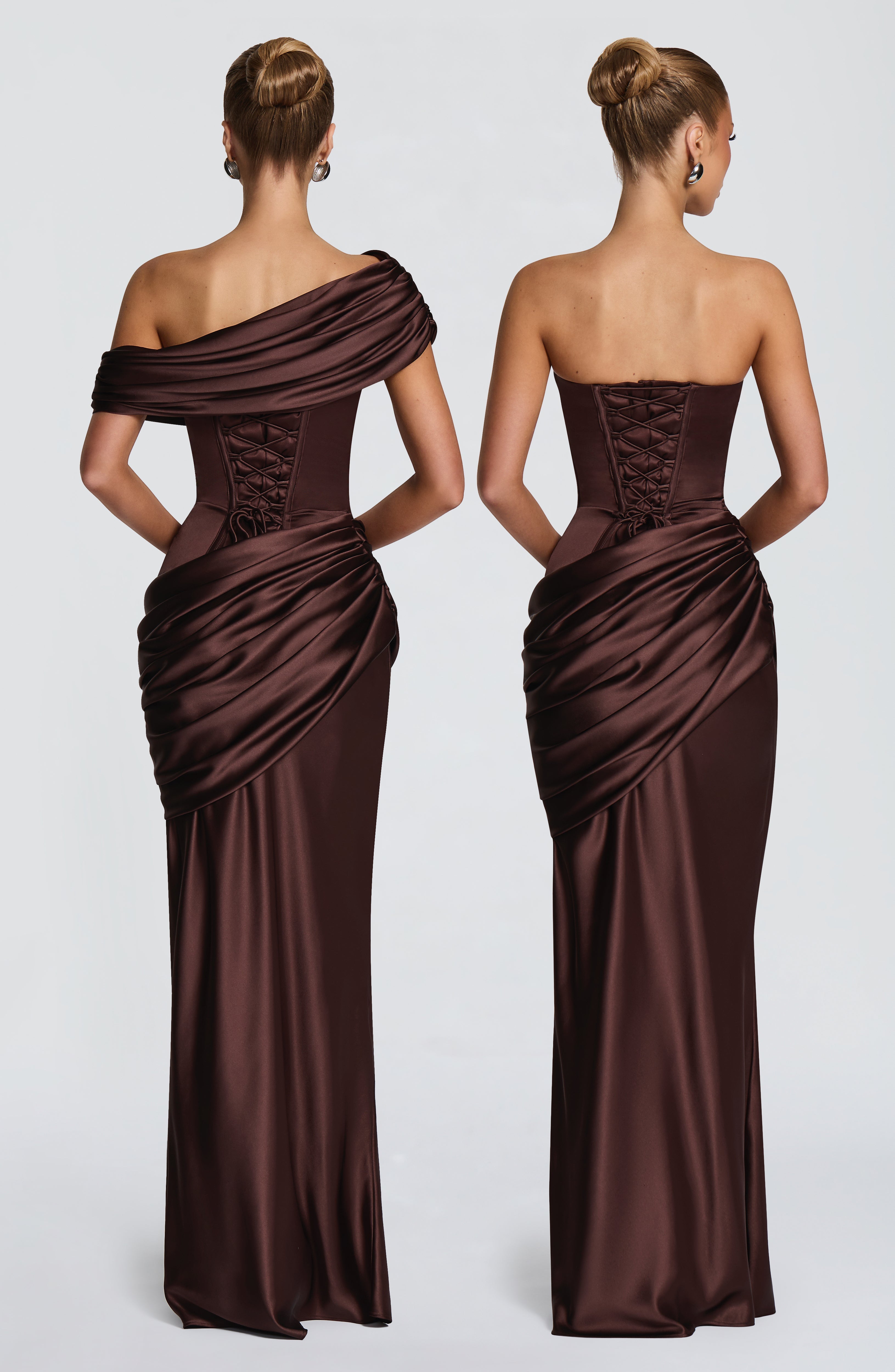 Vela Maxi Dress - Plum Brown