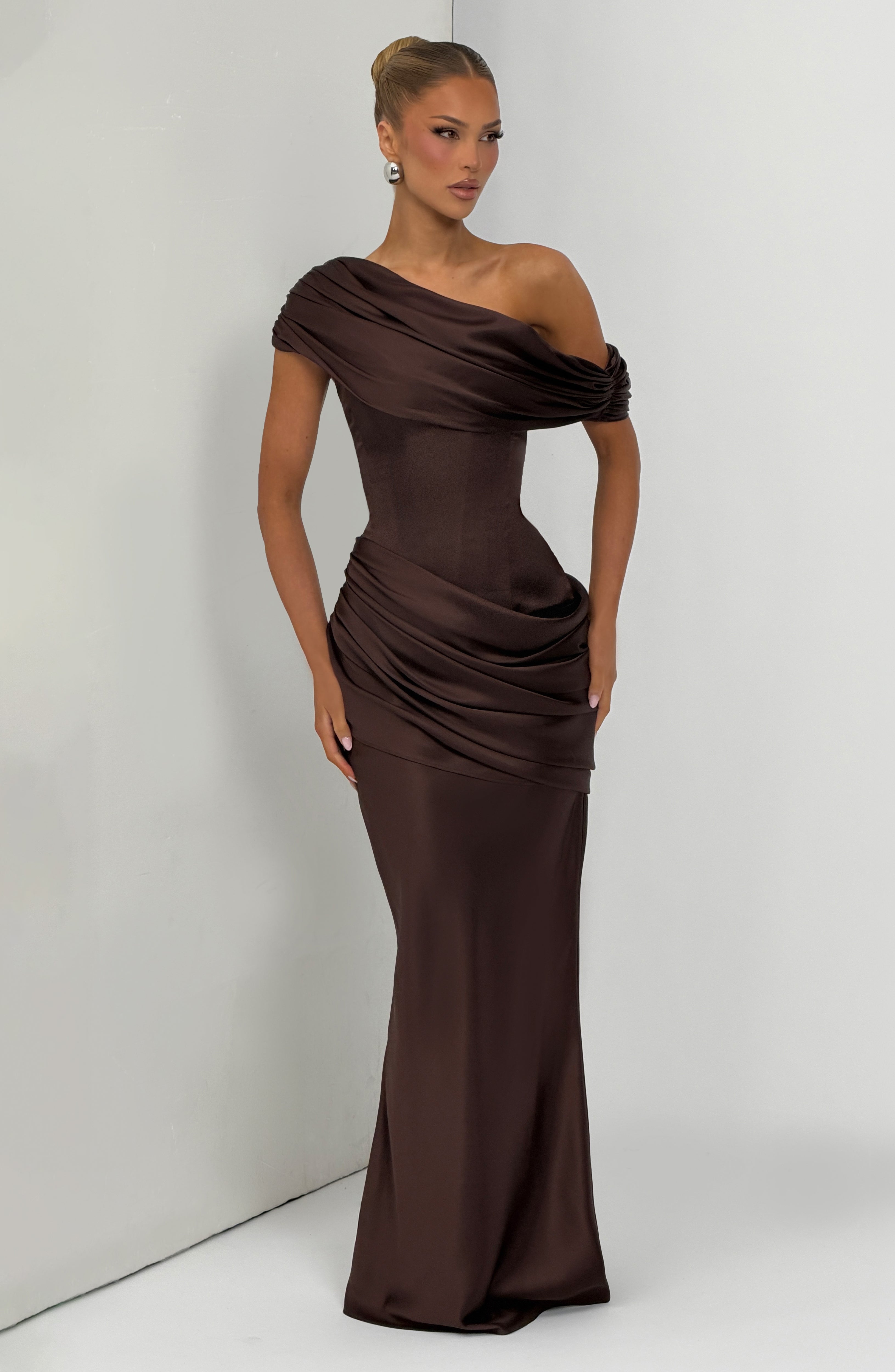 Vela Maxi Dress - Plum Brown