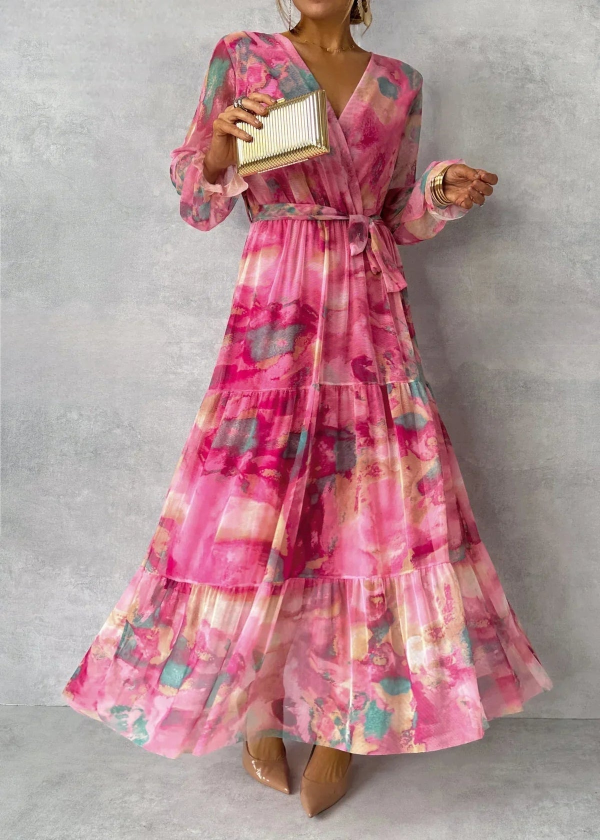Evie | Wrap Dress with Floral Print