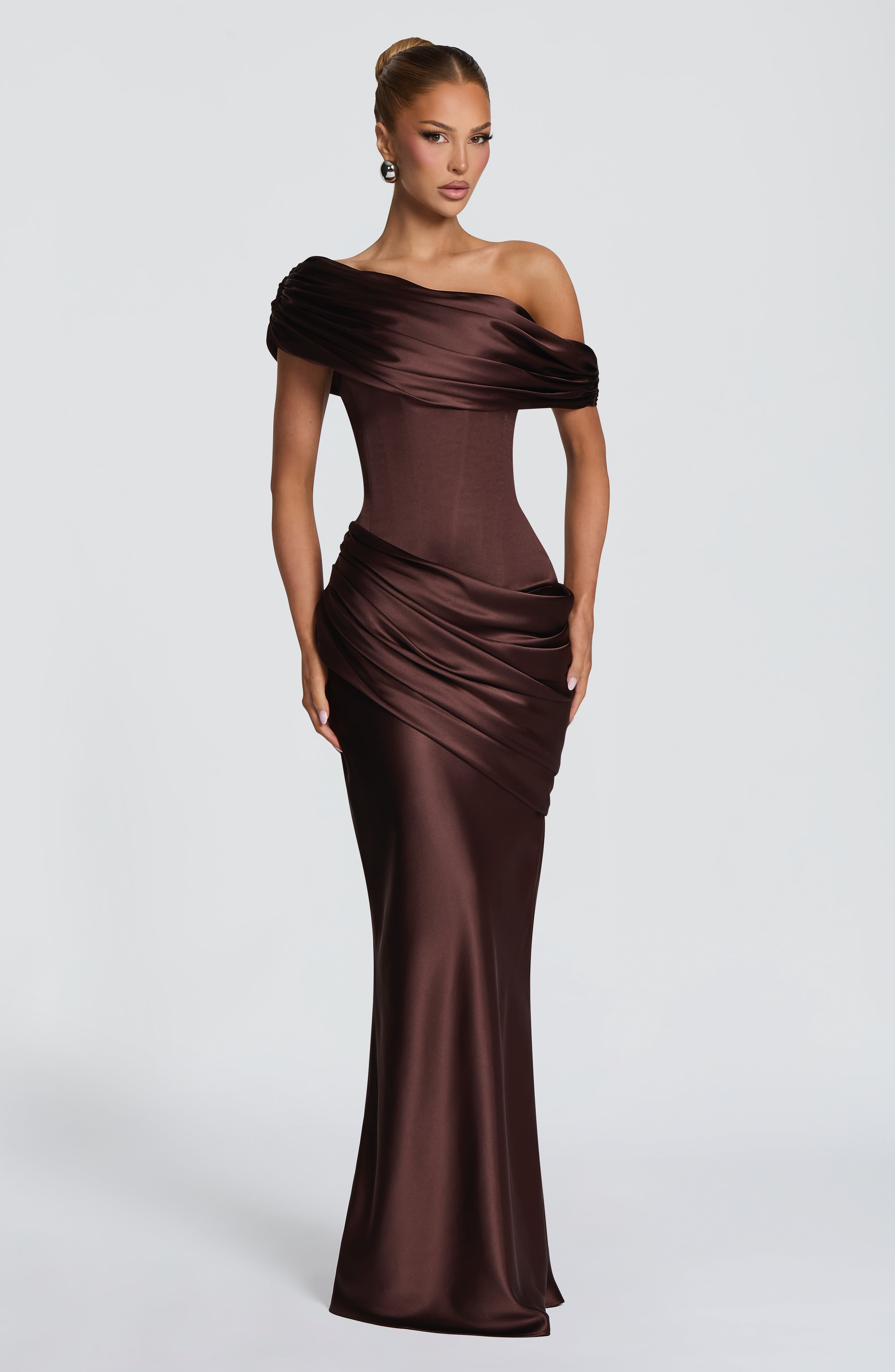 Vela Maxi Dress - Plum Brown
