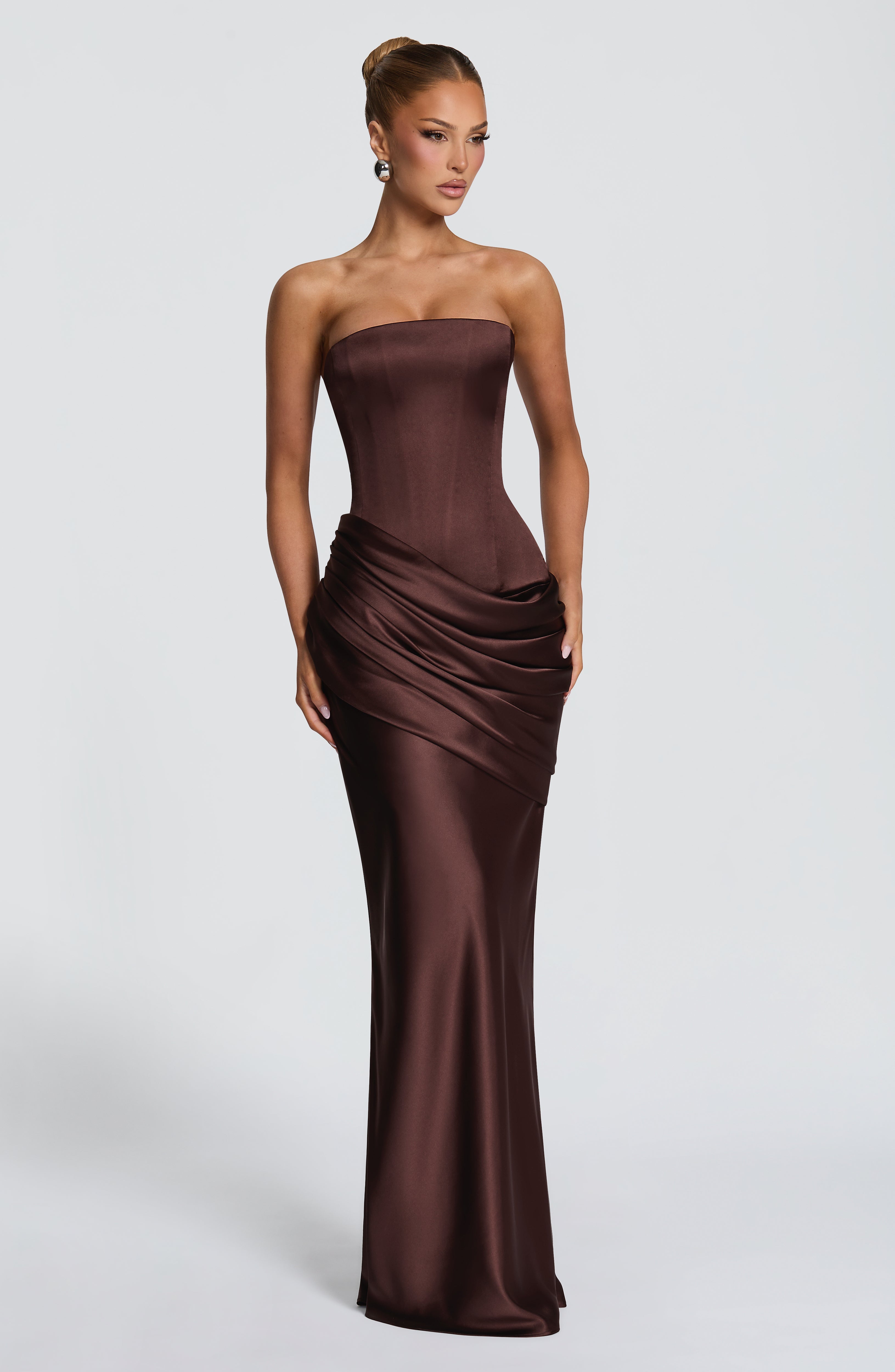 Vela Maxi Dress - Plum Brown