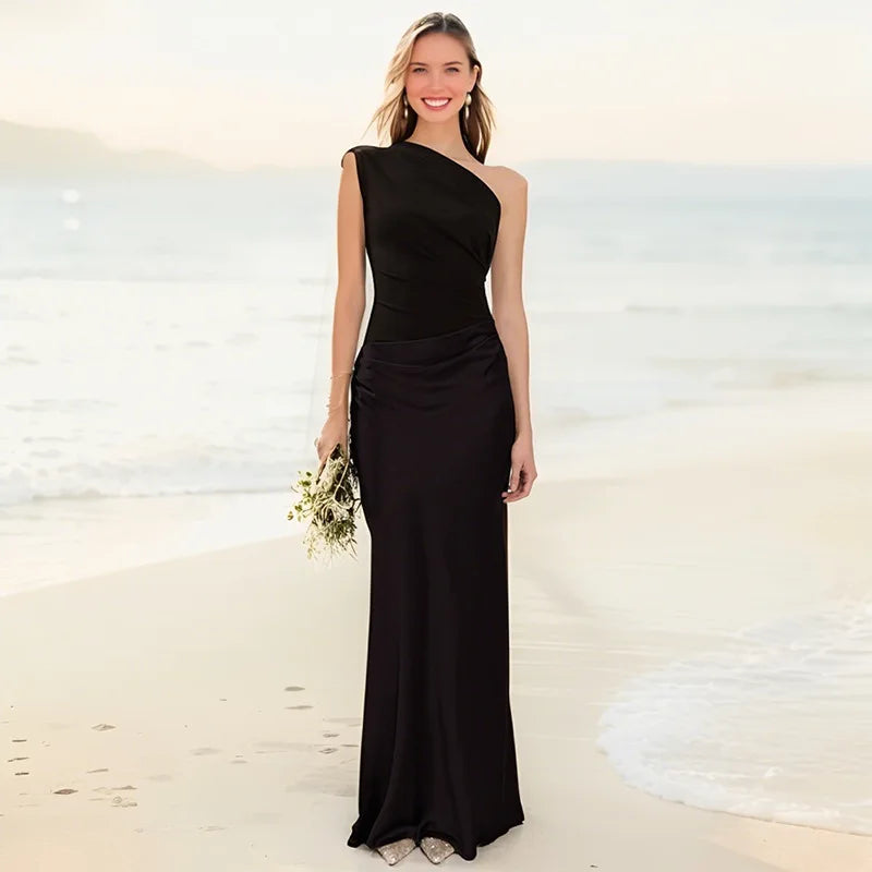 Christina | Maxi Dress with a Guilt in Satin
