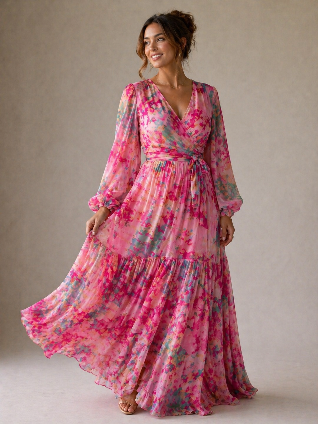 Evie | Wrap Dress with Floral Print