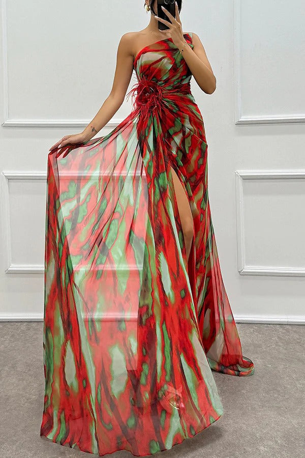 Floor | Vibrant Draped Dress