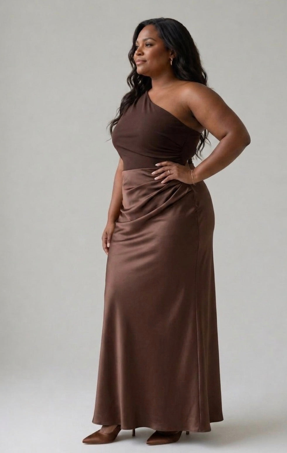 Christina | Maxi Dress with a Guilt in Satin