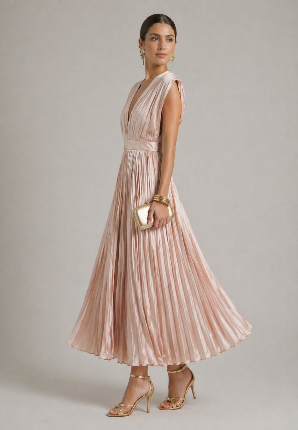 Harmana | Timeless Pleated Midi Dress