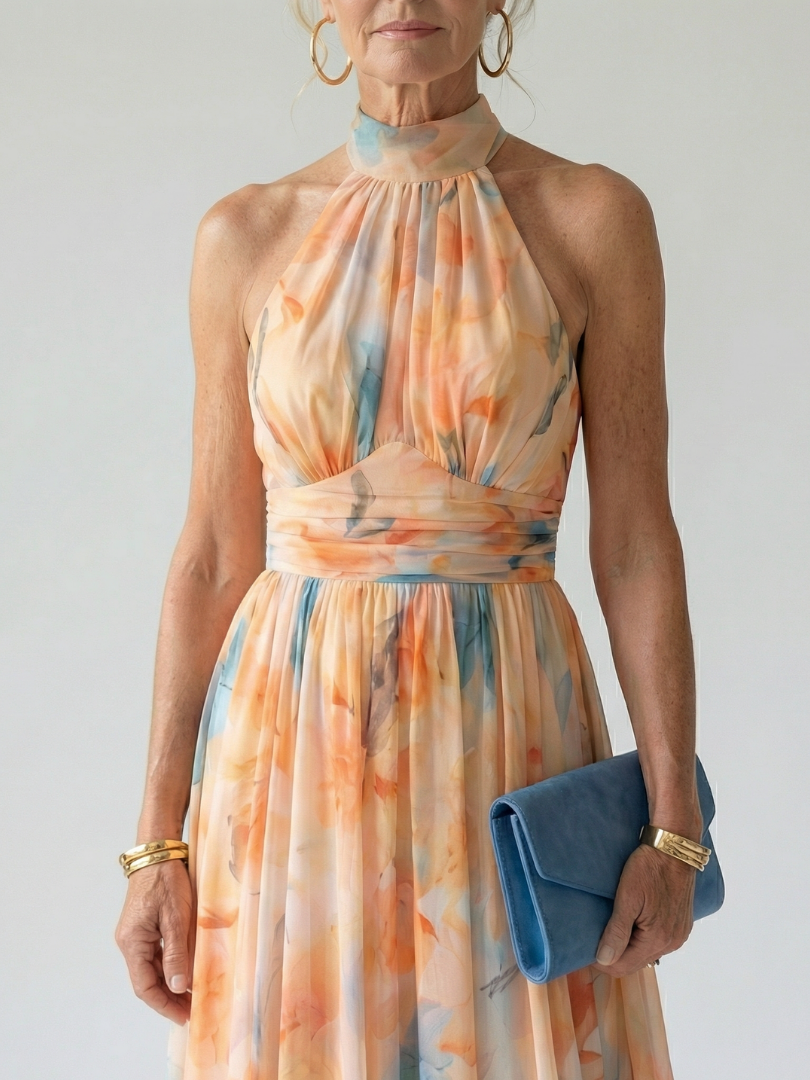 Feline | Soft Halter Midi Dress