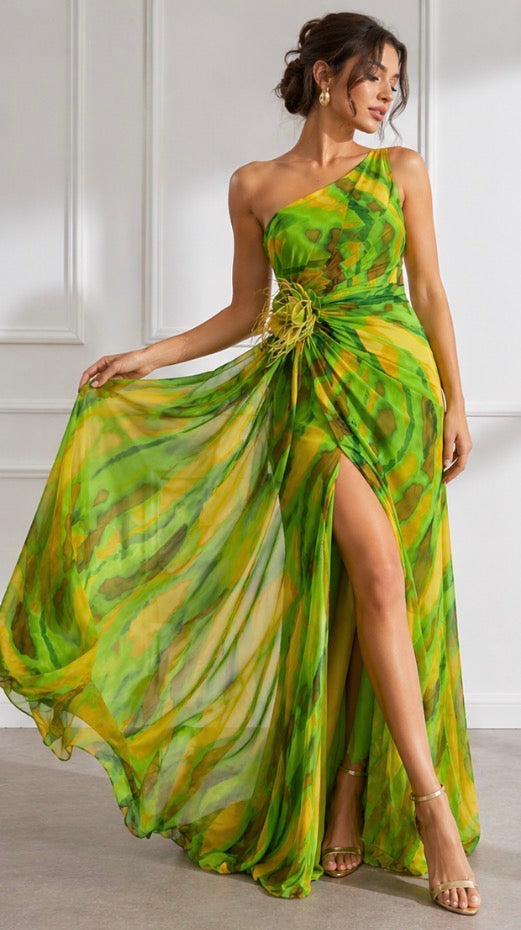 Floor | Vibrant Draped Dress
