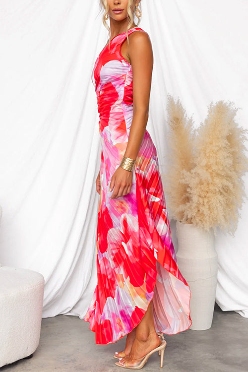 Cato | Pleated One-Shoulder Dress