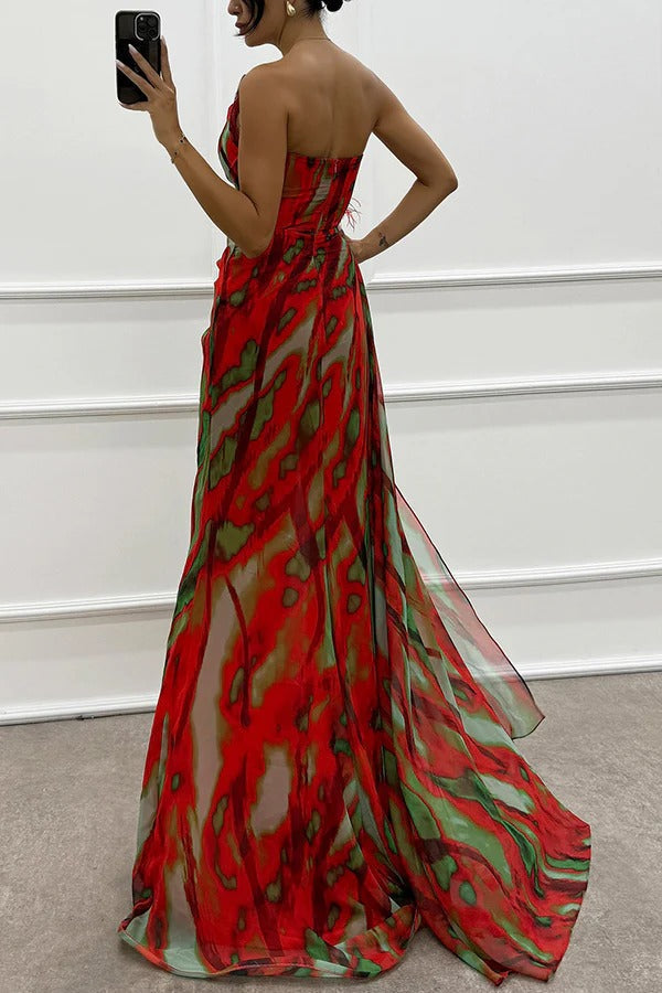 Floor | Vibrant Draped Dress