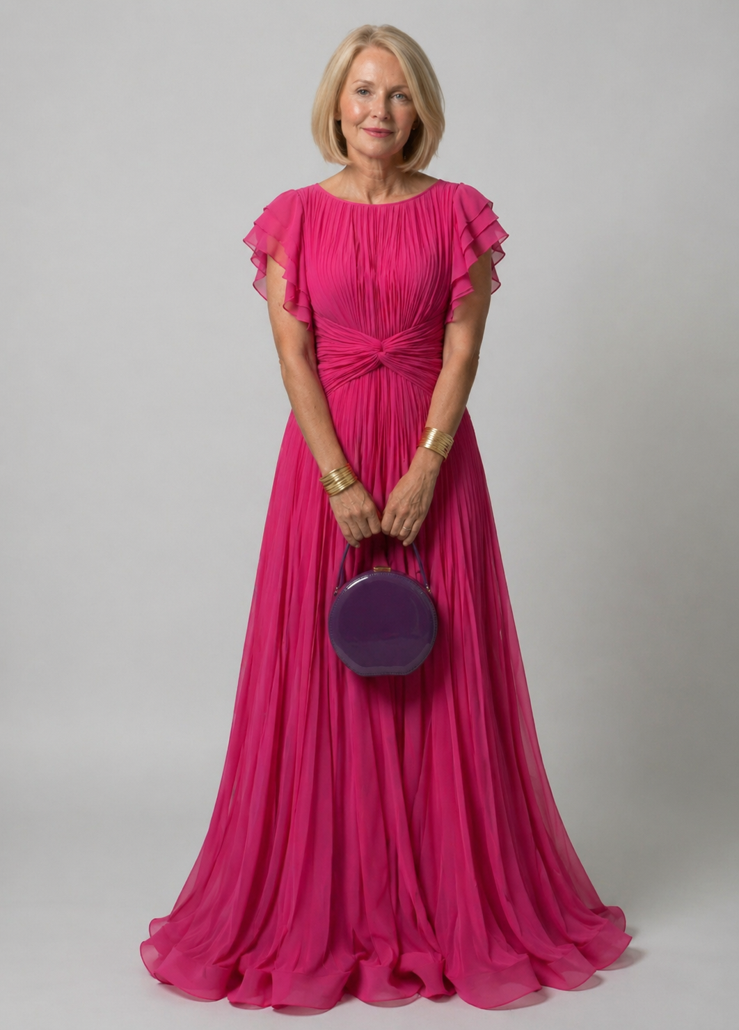 Diana | Pleated Evening Dress