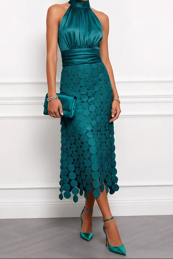 Celine | Robe Midi Élégante pour Cérémonies