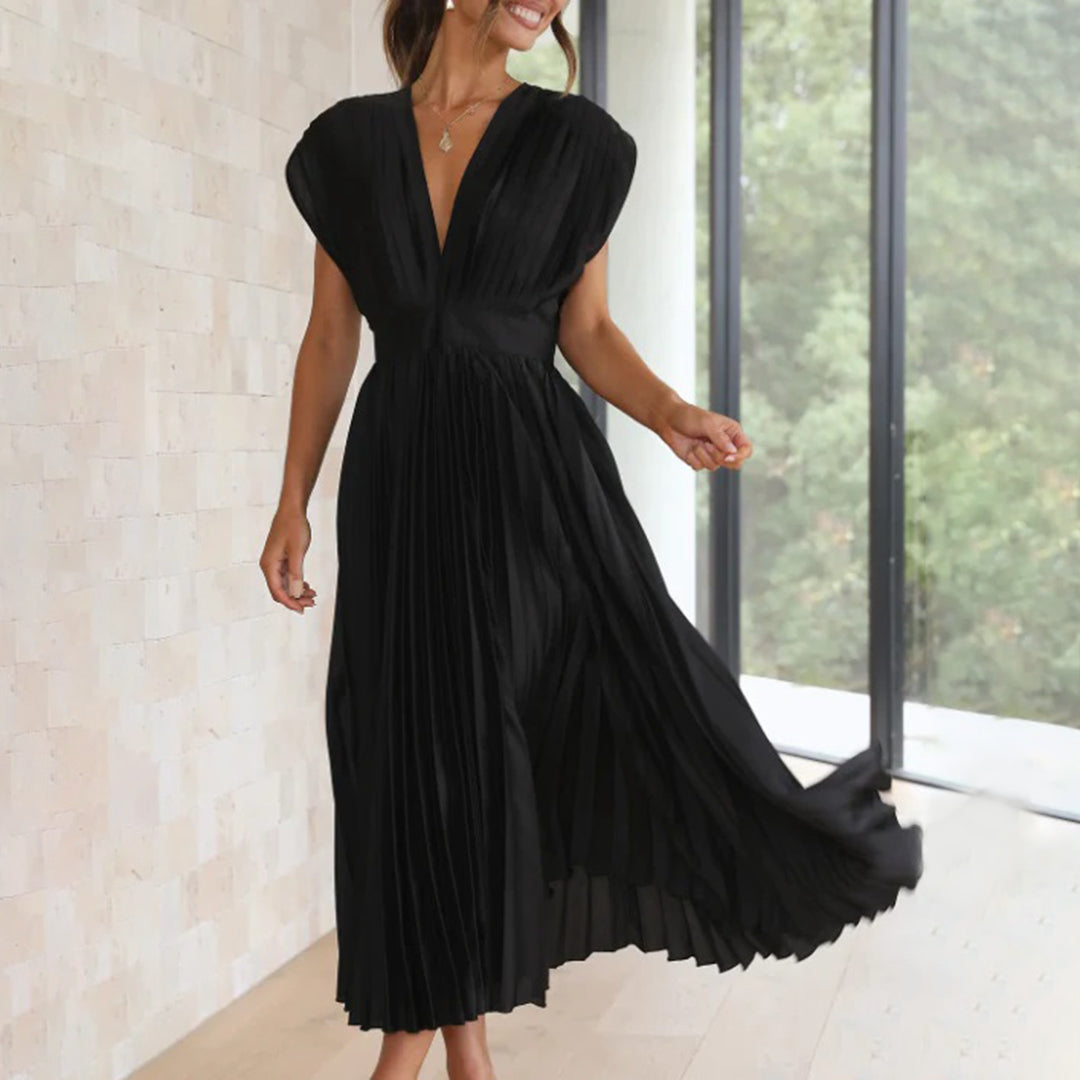 Harmana | Timeless Pleated Midi Dress