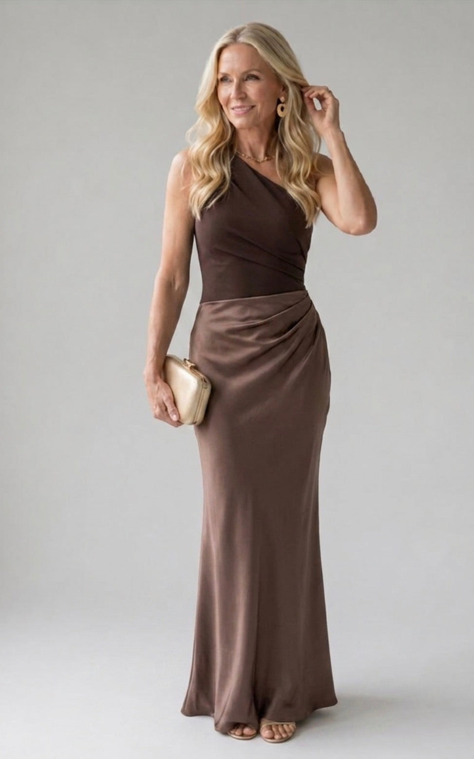 Christina | Maxi Dress with a Guilt in Satin