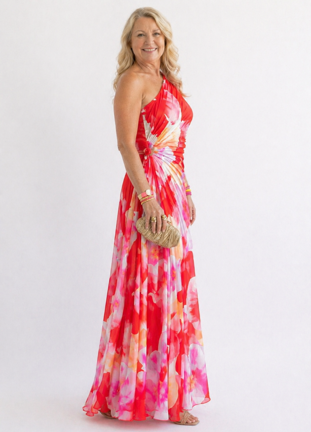 Violet | Vibrant Tropical Evening Dress