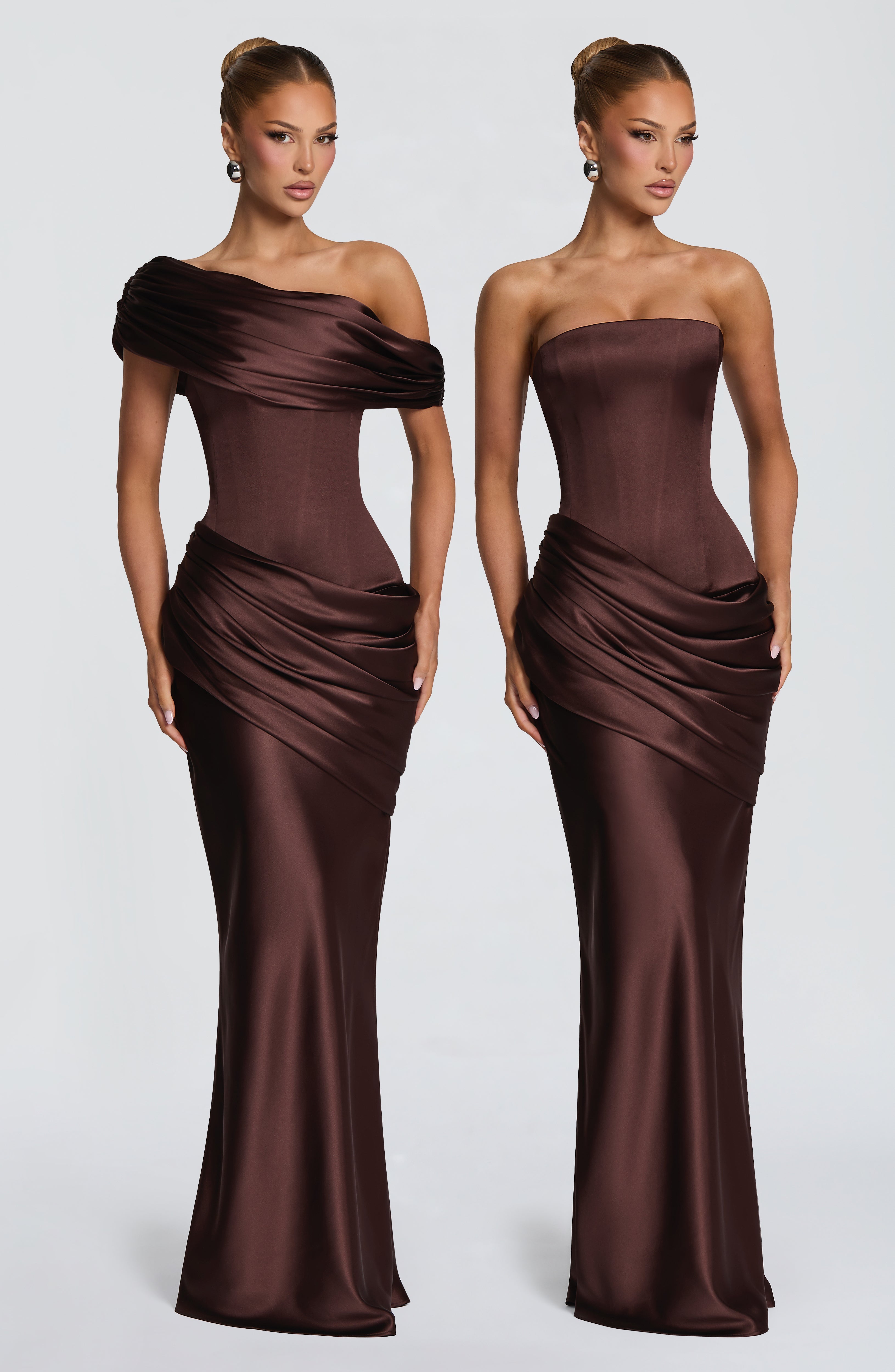 Vela Maxi Dress - Plum Brown