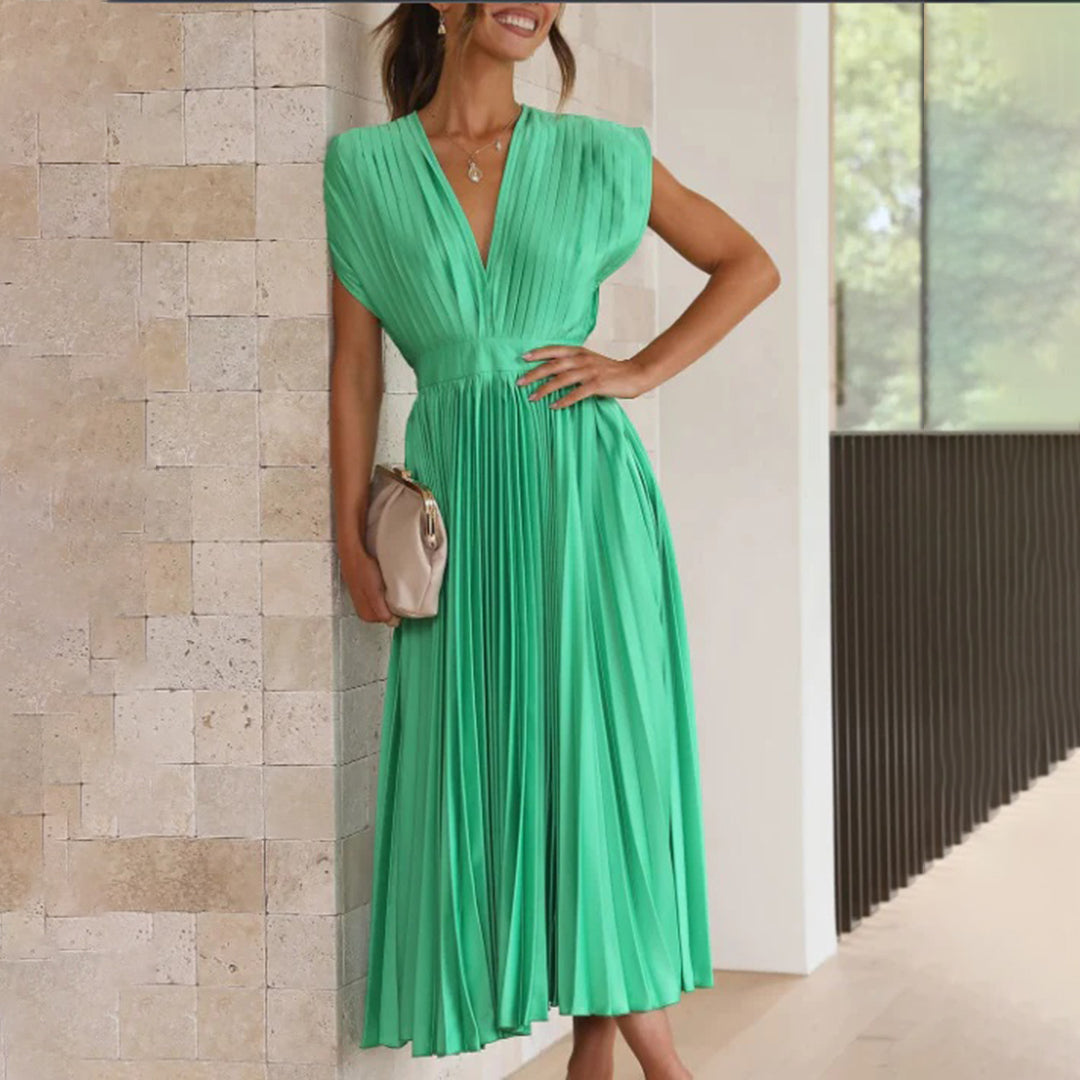 Harmana | Timeless Pleated Midi Dress