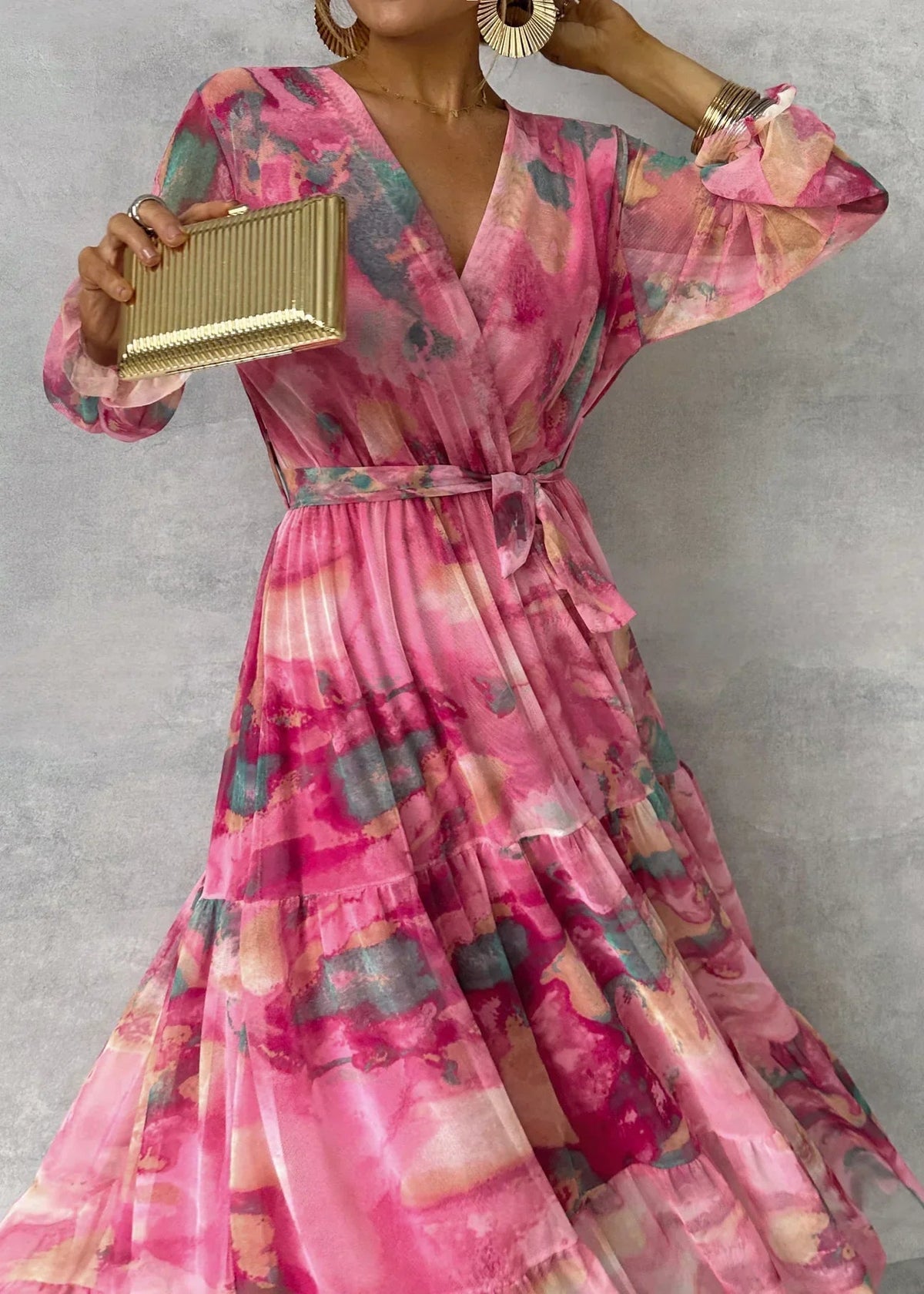 Evie | Wrap Dress with Floral Print