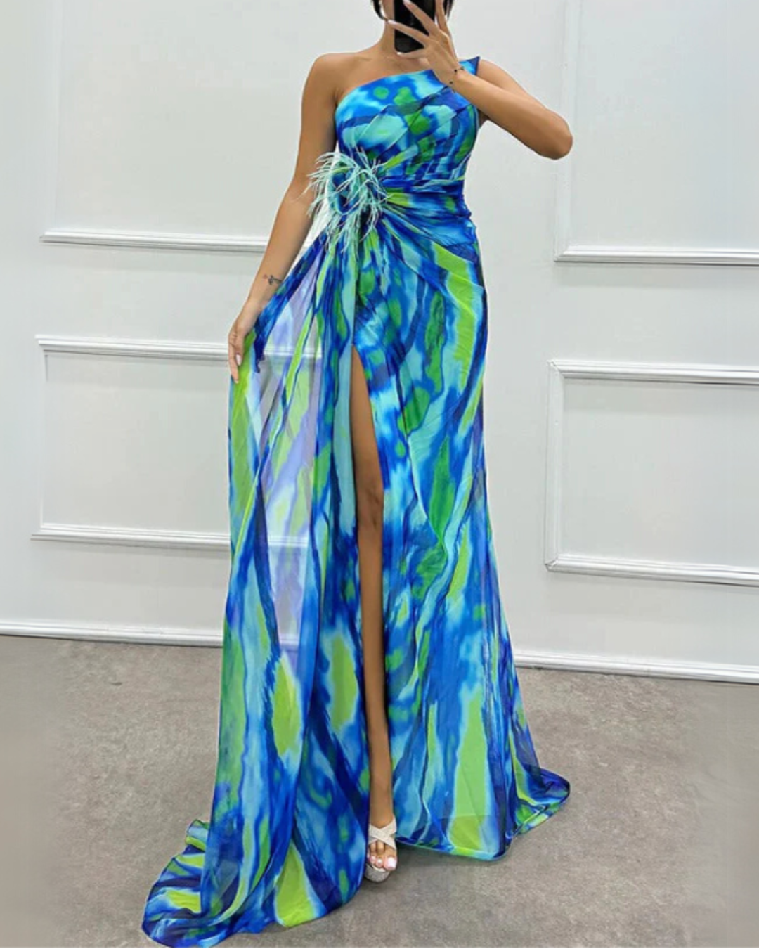 Floor | Vibrant Draped Dress