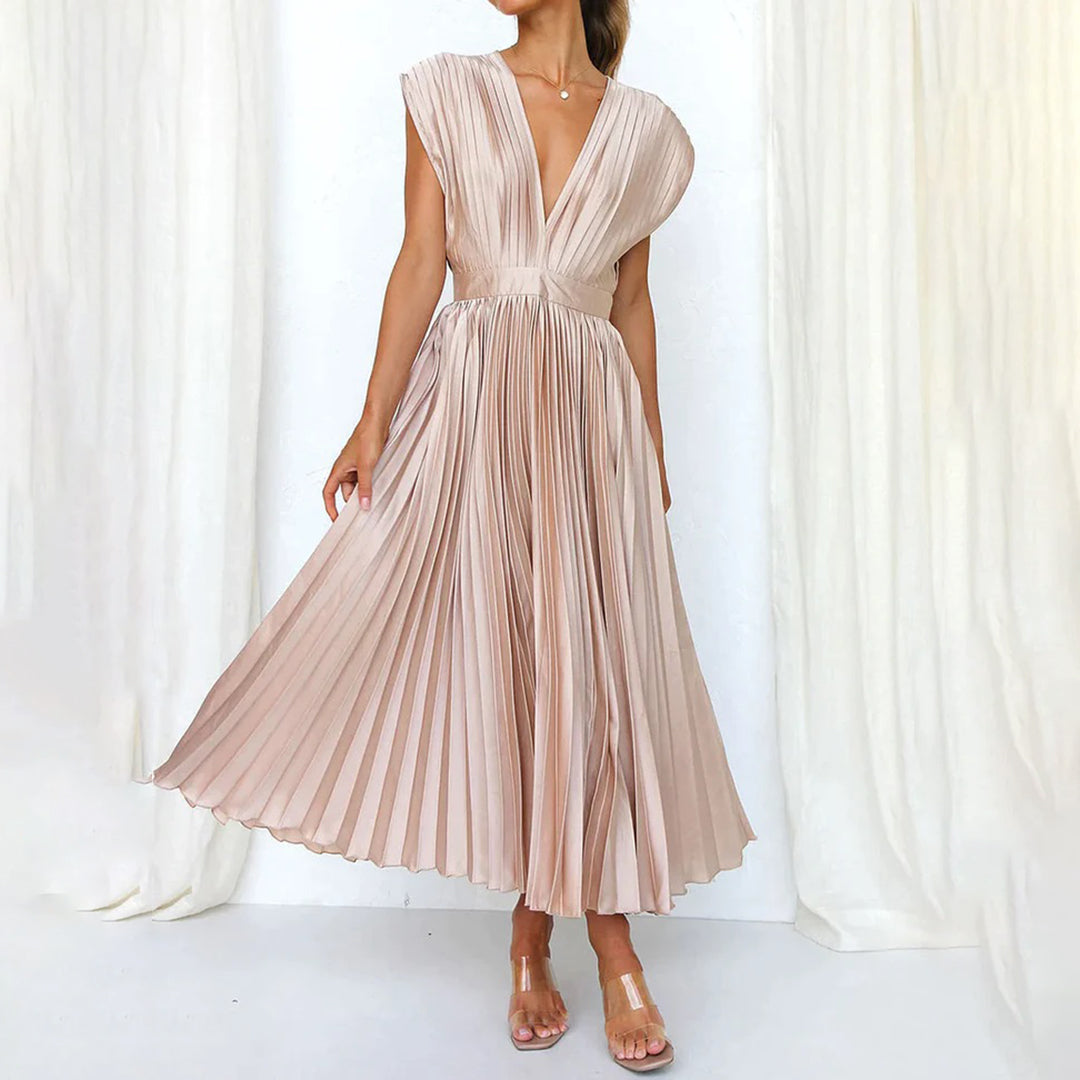 Harmana | Timeless Pleated Midi Dress
