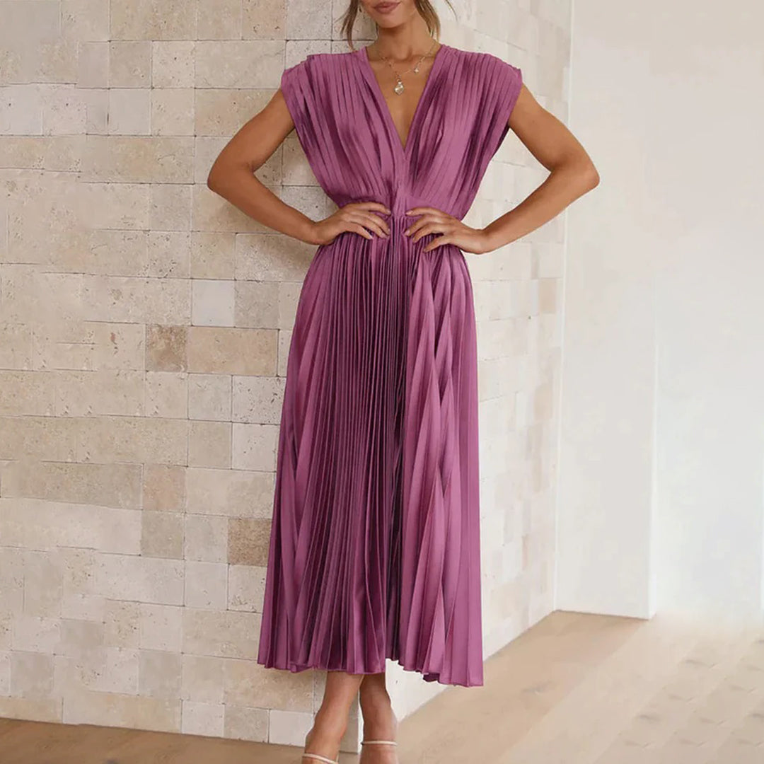 Harmana | Timeless Pleated Midi Dress