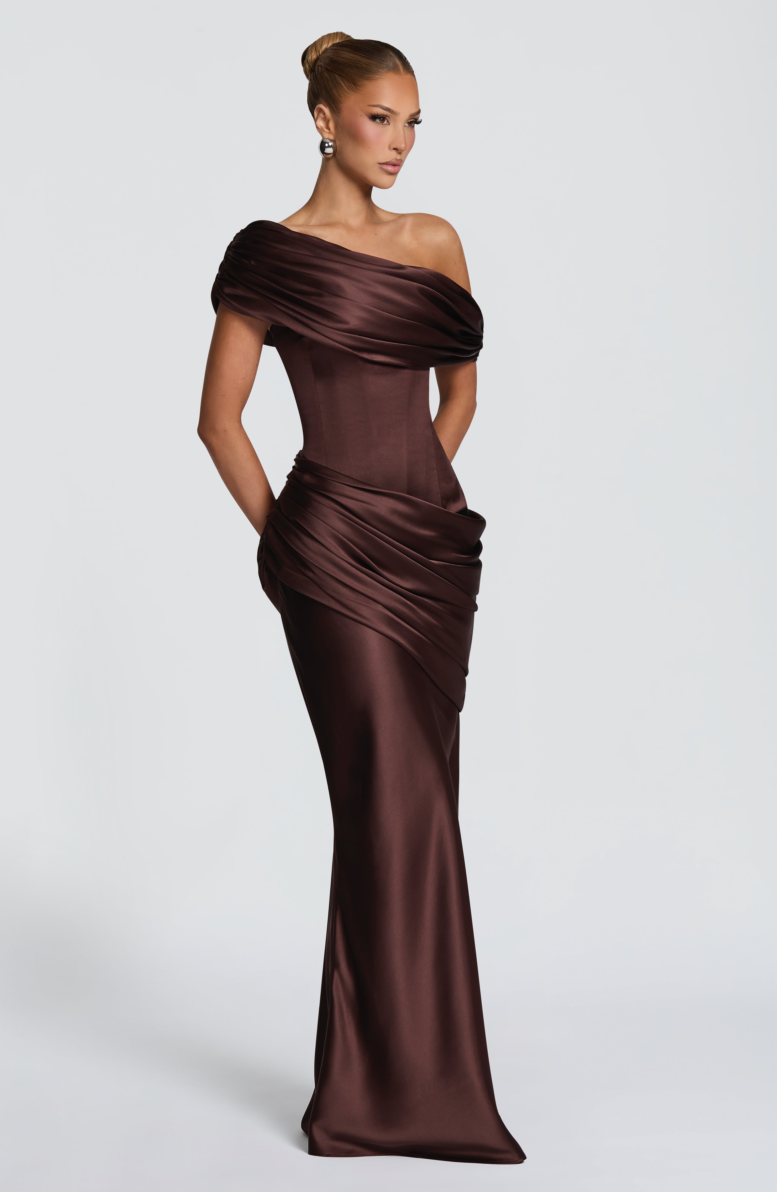 Vela Maxi Dress - Plum Brown