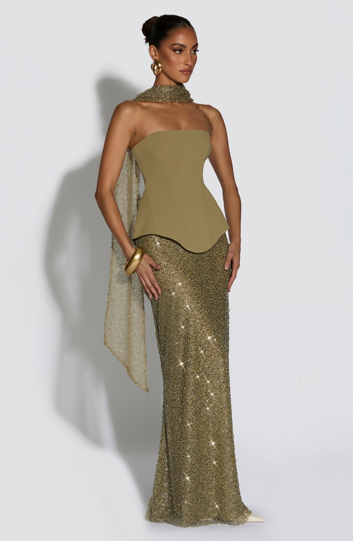 Allaire Maxi Skirt - Sage