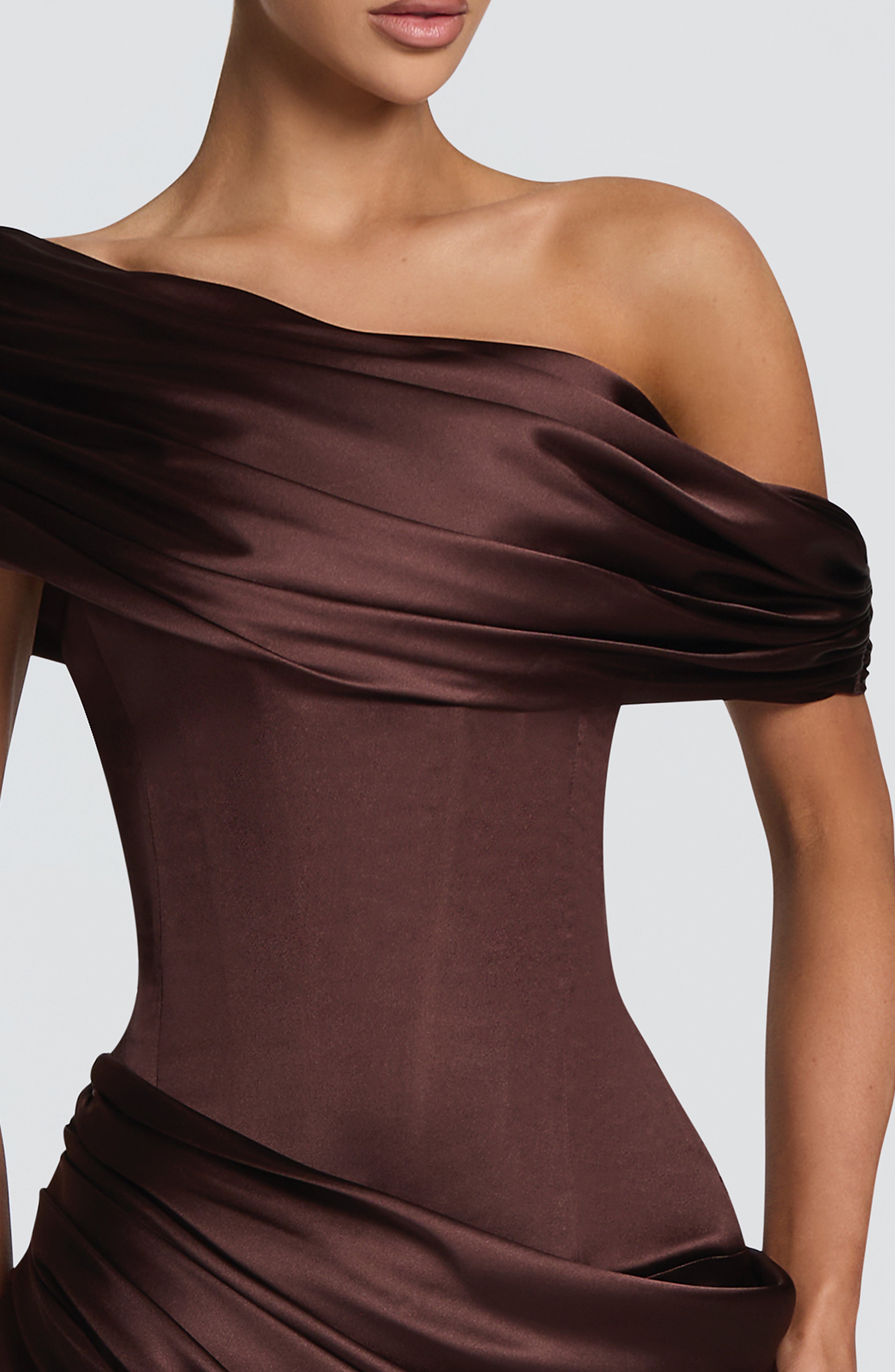 Vela Maxi Dress - Plum Brown